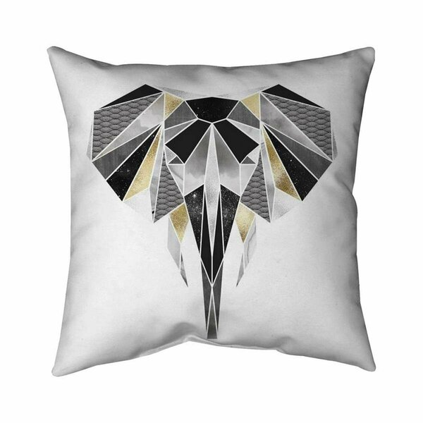 Begin Home Decor 26 x 26 in. Geometric Elephant-Double Sided Print Indoor Pillow 5541-2626-AN476